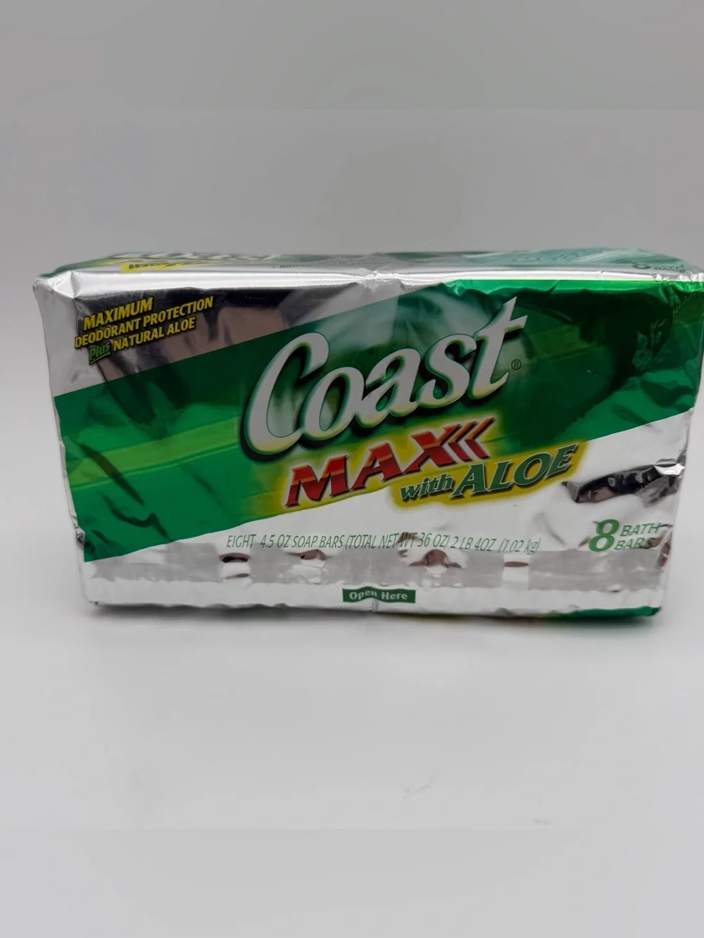 Vintage Coast Max Bar Soap with Aloe 4.5 oz Bars -  8 Bath Bars